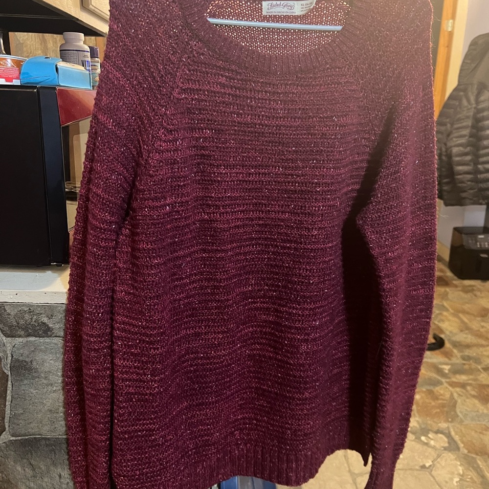 Red faded glory sweater